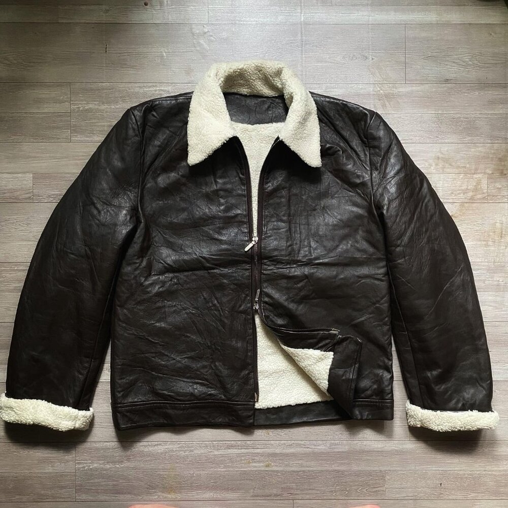 Classic Shearling Leather Jacket - image 1